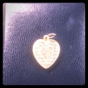 Silver heart charm